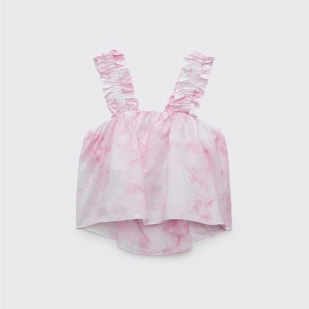 Zara Pink Ruffle Top